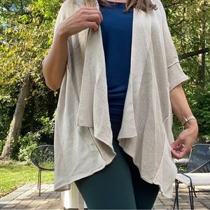 NWT Wooden Ships Knits Beige Chevron Serape